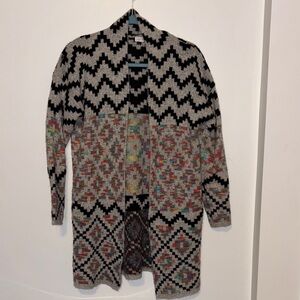 Colorful Chevron Knit Cardigan